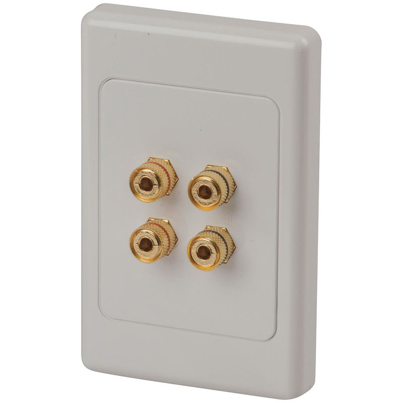 WALL PLATE BANANA BINDING POST GLD X4 - PT0472