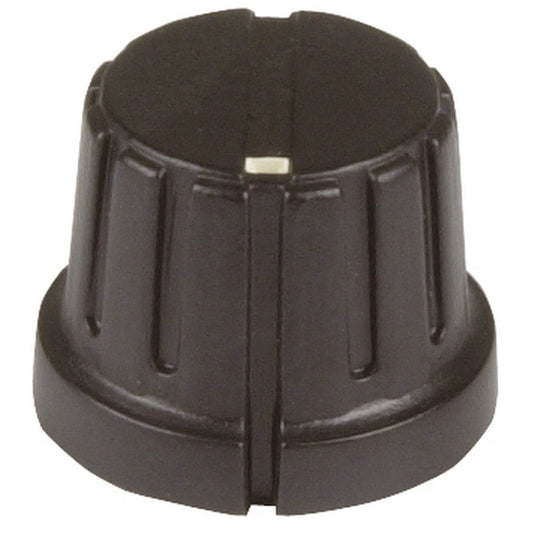 KNOB MET SPLINE FLUTED BLK 20X16MM - HK7772