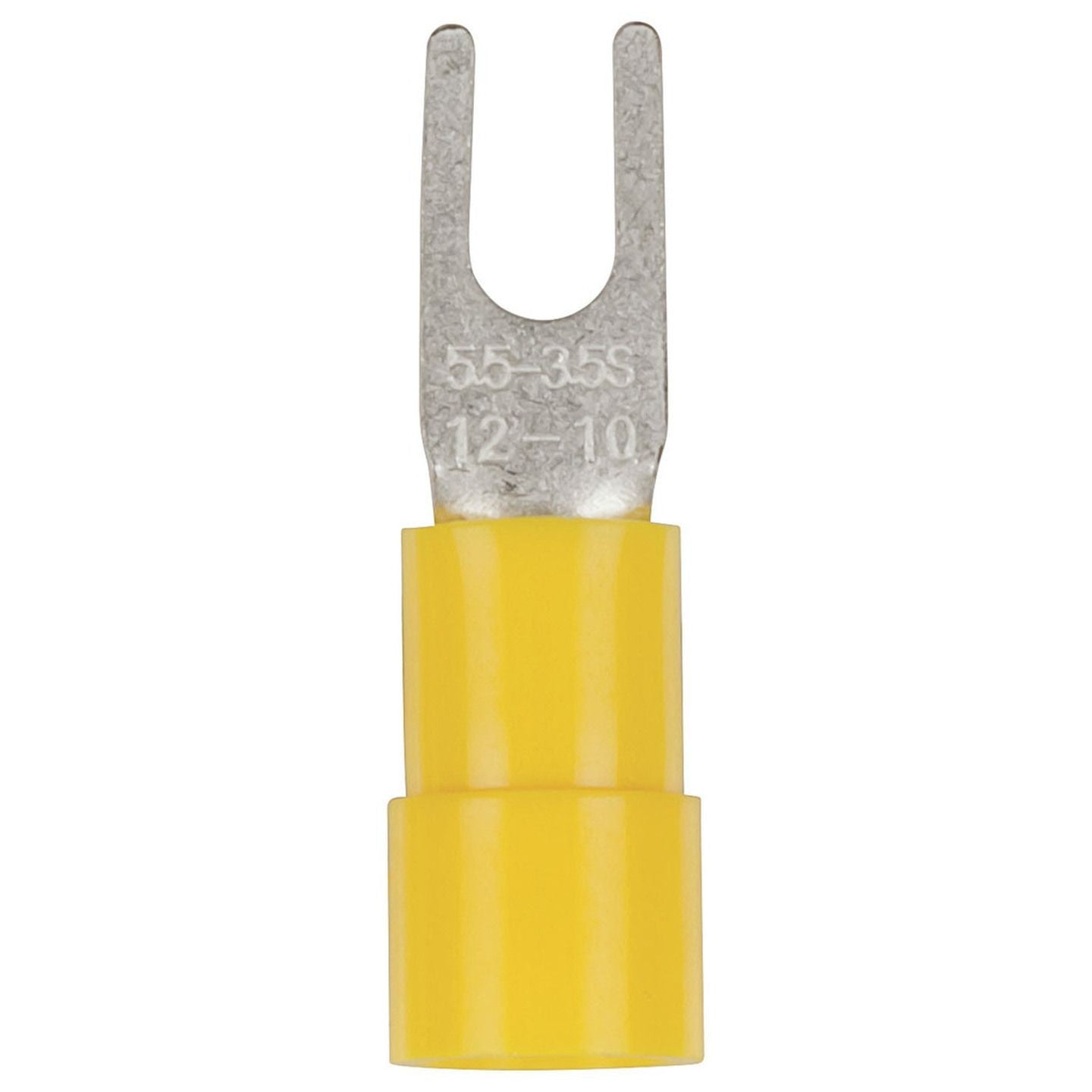 CONN QC FORK 3.7MM YEL PK8 - PT4723