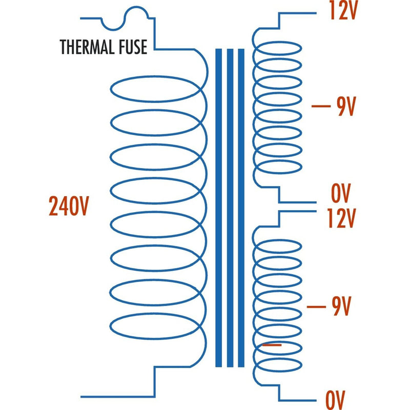 T/F 240VAC M/TAP DUAL 9/12V 5A 60VA - MM2014