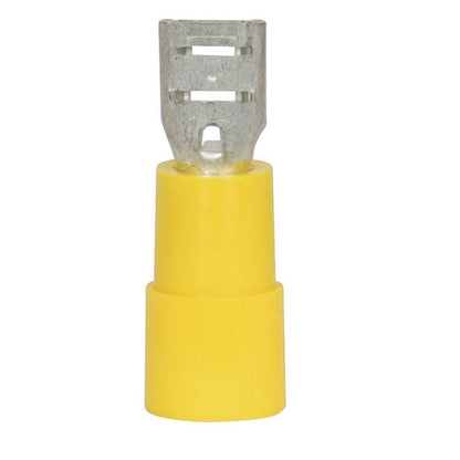 CONN QC SKT SPADE 4.8MM YEL PK100 - PT4721