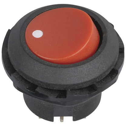 SWITCH ROCKER RND MNT RED ACT 6A@250V - SK0994