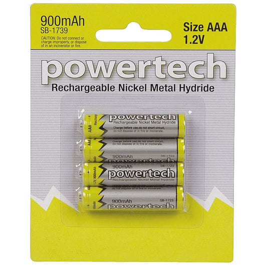BATT NIMH AAA 1.2V 900MAH NIPPLE PK4