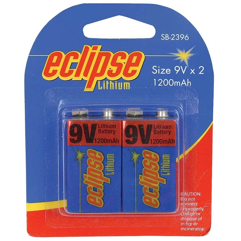 BATT LITHIUM 9V ECLIPSE PK2 - SB2396