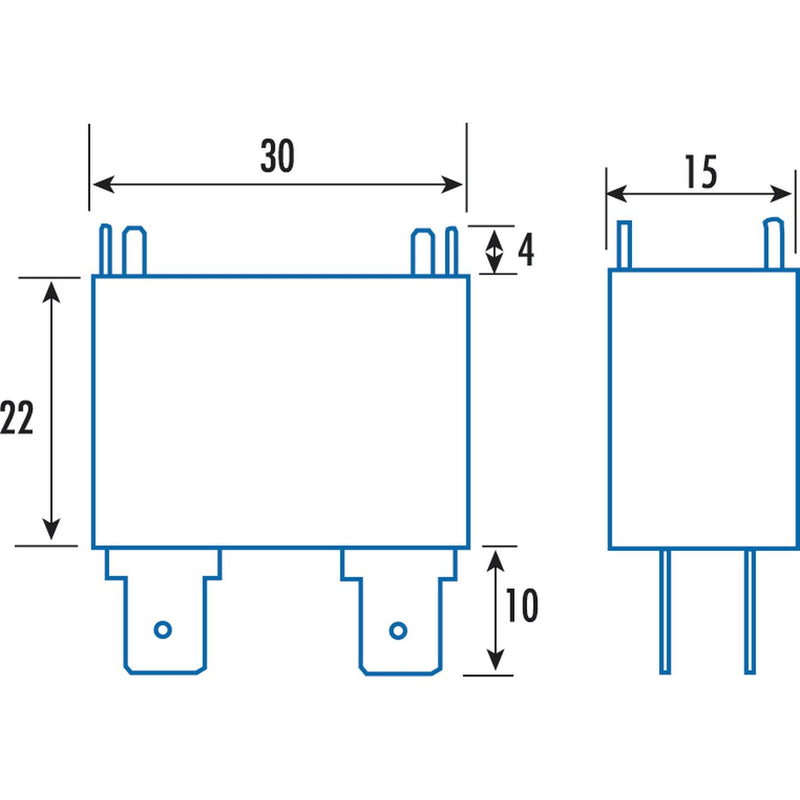 RELAY PCB/QC LUG 12VDC 20A@25VAC SPST - SY4029