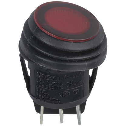 SWITCH ROCKER DPDT 6A@250V ILL RND IP65 - SK0967