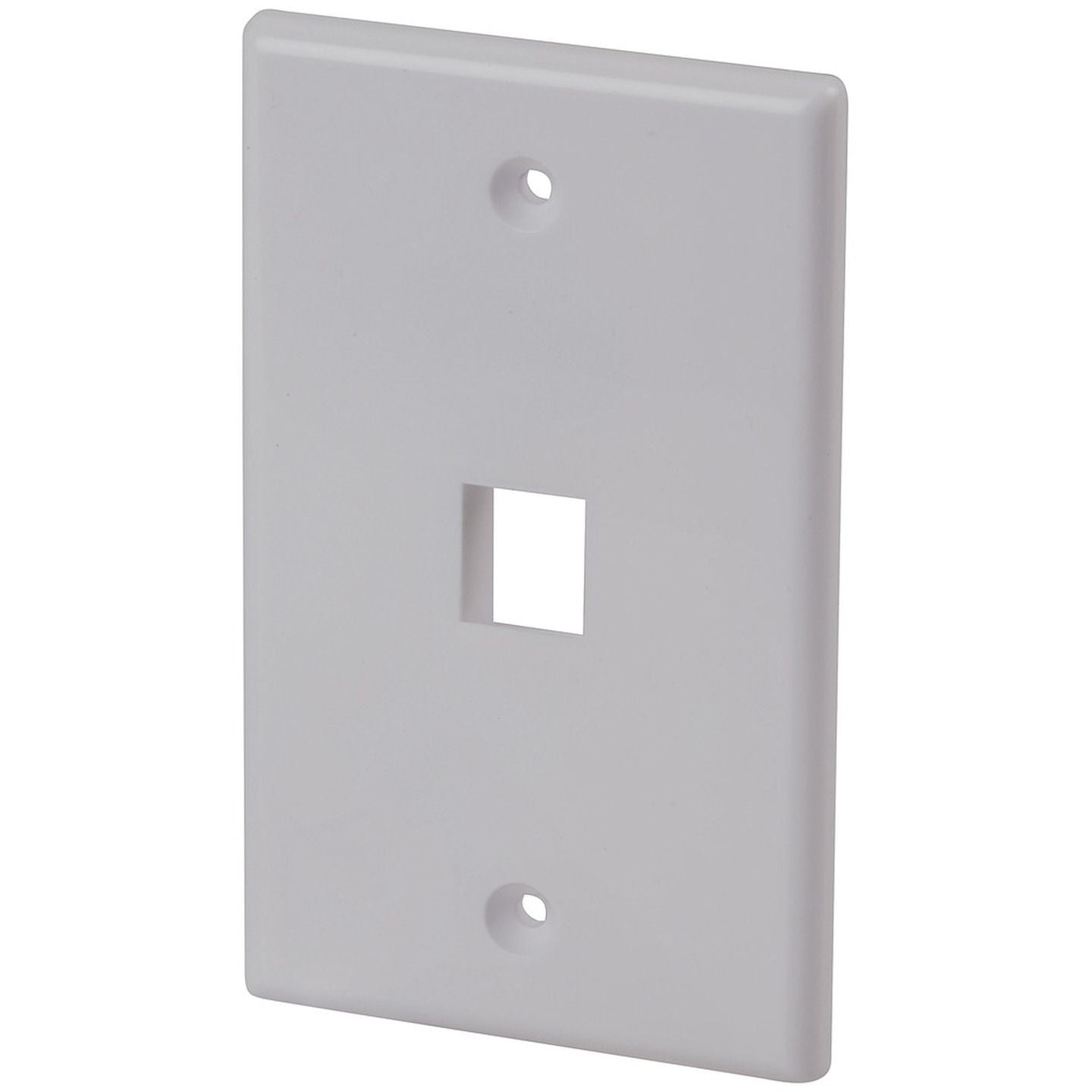 WALL PLATE KEYSTONE SGL WHT