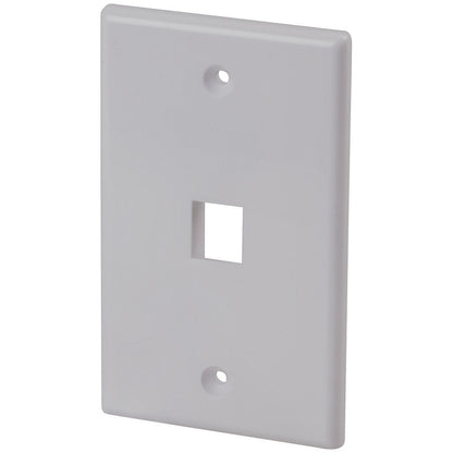 WALL PLATE KEYSTONE SGL WHT
