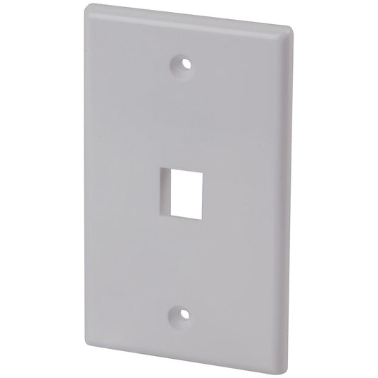 WALL PLATE KEYSTONE SGL WHT