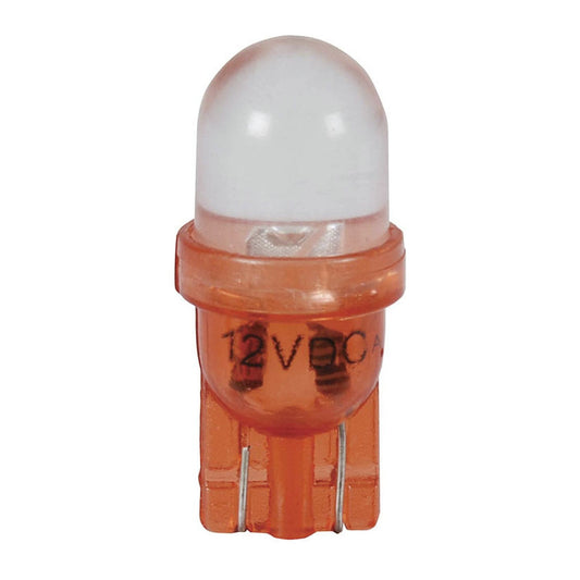 LED GLOBE T10 WEDGE RED 12VDC - ZD0391
