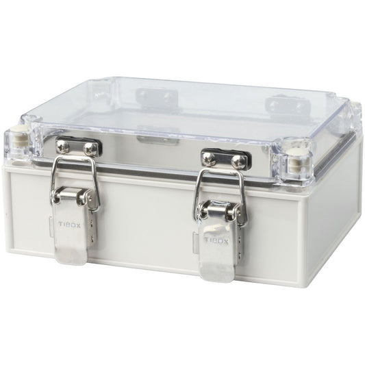 ENCL BOX ABS S/STEEL HINGE CLR175X125X75 - HB6412