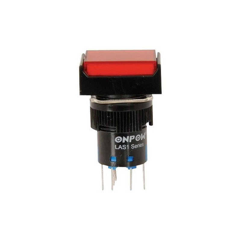 Momentry Red Pushbutton 12V IP65