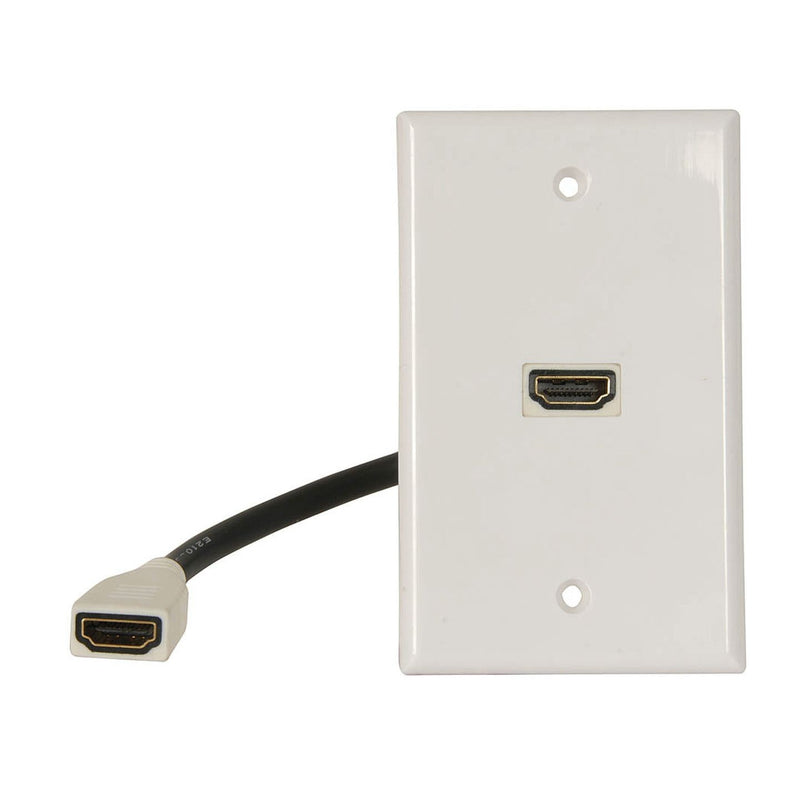 WALL PLATE W/ HDMI FLYLEAD V1.4 WHITE - PS0281