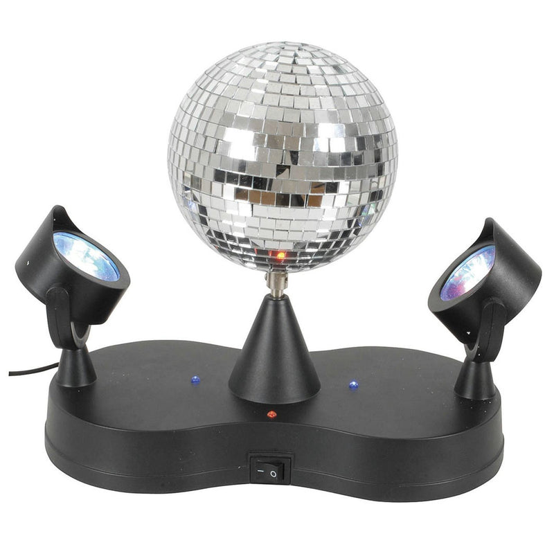 MIRROR BALL ROT W/2LED SPOTLIGHTS PSU - SL2916