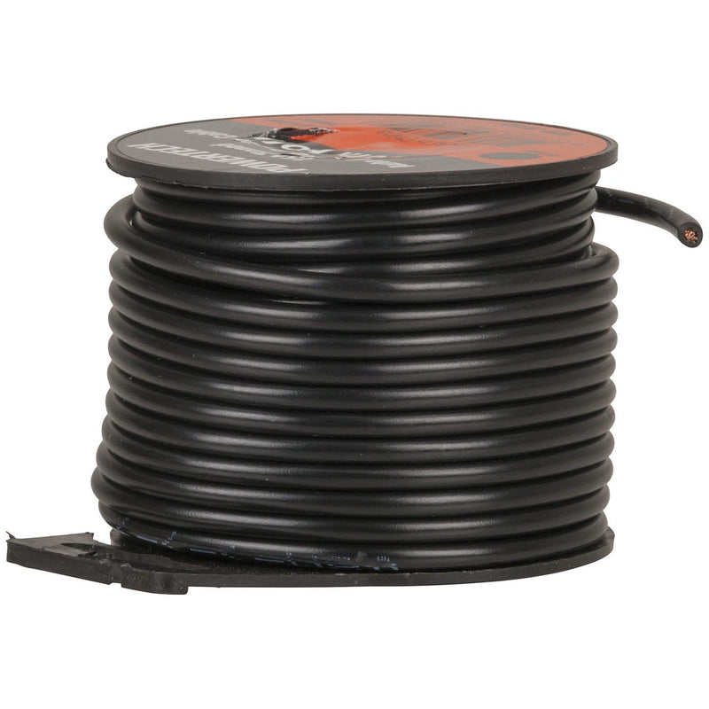 CABLE PWR RND H/D 15A TINNED 10M RL BLK