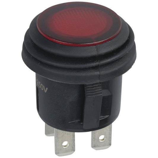 SWITCH PUSH DPST 6A@250VAC NEON IP56 - SP0751