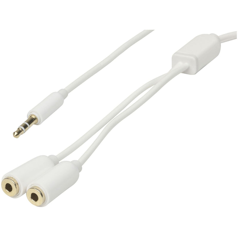 LEAD AUDIO SLIM 3.5MM ST PLG-2X3.5MM SKT