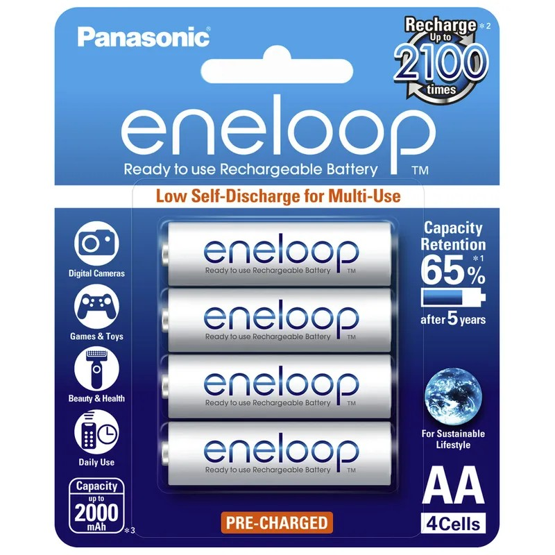 BATT NIMH AA 1.2V 2000MAH ENELOOP PK4