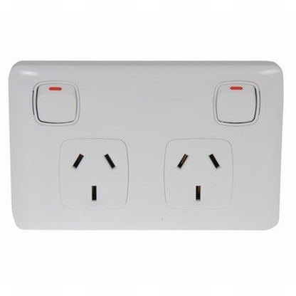 SKT MAINS GPO DBL 10A 2POLE SWITCHING - PS4069