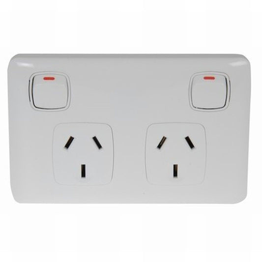 SKT MAINS GPO DBL 10A 2POLE SWITCHING - PS4069