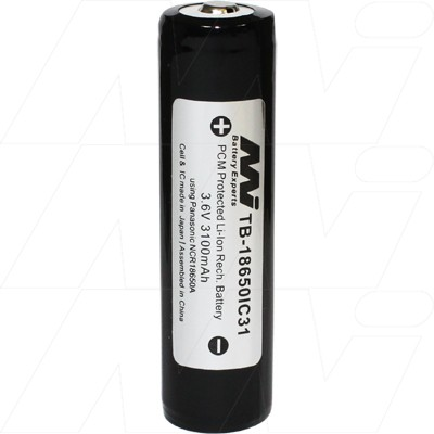 TB-18650IC31-BP1 3.1AH LIION TORCH BATT + PCM PROTECTION - 30007-101TBIC31