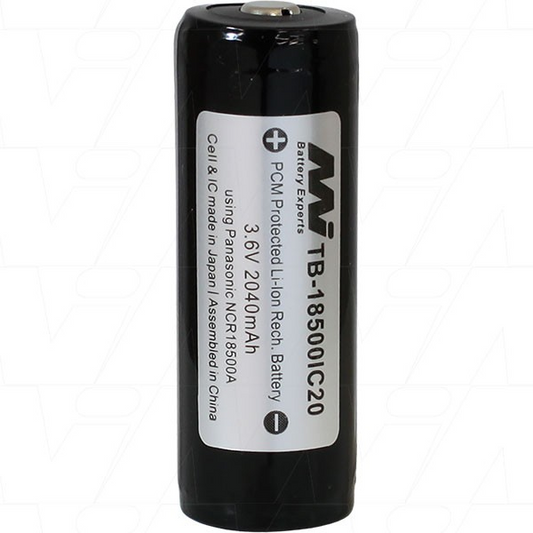 BATTERY EXPERT 3.6V 2.04AH LI-ION 18500 - 30007-099TB