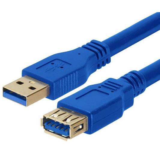 USB 3.0 EXTENSION CABLE - TYPE A MALE TO TYPE A FEMALE BLUE COLOUR 2M - CBAT-USB3-AA-2M