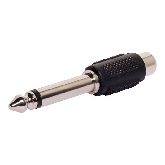 ADAPTOR 6.35 MONO PLUG TO RCA SKT - P0359