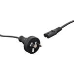 1.8M FIGURE 8 C7 APPLIANCE 2.5A 2 PIN BLACK MAINS POWER CABLE - P8404C