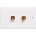 DUAL BINDING POST WALL PLATE - P6810A