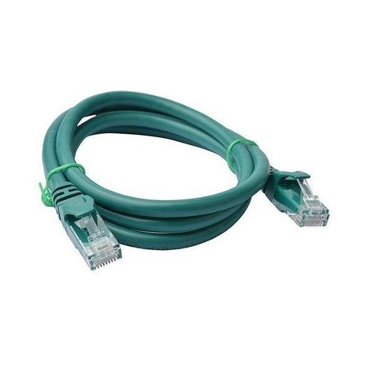 8WARE CAT6A UTP ETHERNET CABLE 1M SNAGLESS GREEN - CB8W-PL6A-1GRN