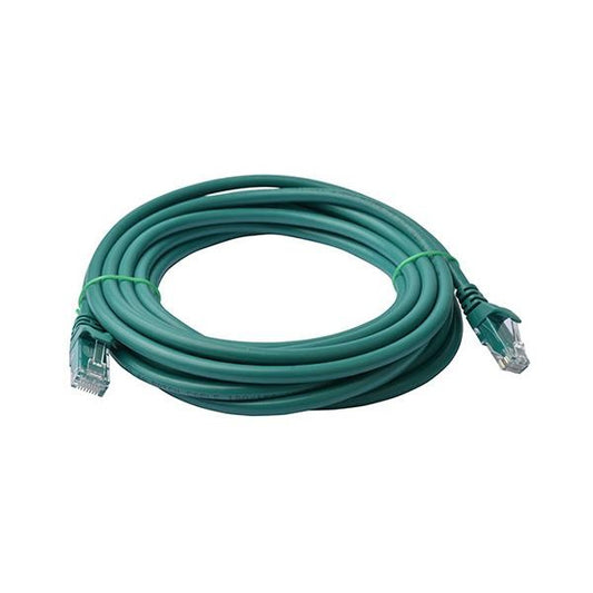 8WARE CAT6A UTP ETHERNET CABLE 5M SNAGLESS GREEN - CB8W-PL6A-5GRN