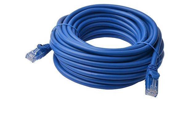 8WARE CAT6A UTP ETHERNET CABLE 40M SNAGLESS BLUE - CB8W-PL6A-40BLU