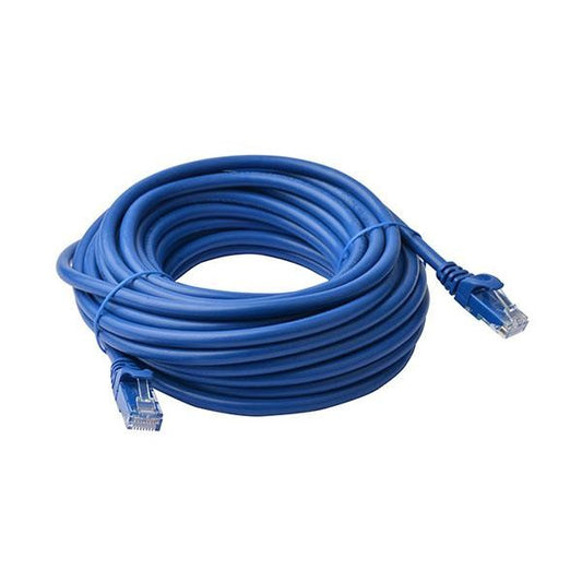 8WARE CAT6A UTP ETHERNET CABLE 15M SNAGLESS BLUE - CB8W-PL6A-15BLU