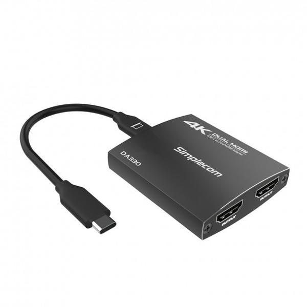 SIMPLECOM DA330 USB-C TO DUAL HDMI MST ADAPTER 4K - CBSI-DA330