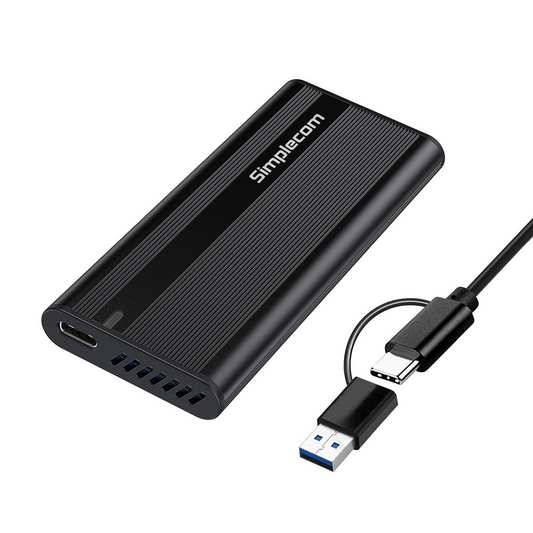 SIMPLECOM SE505 NVME M.2 SSD TO USB-C/A ENCLOSURE TOOL-FREE - HXSI-SE505