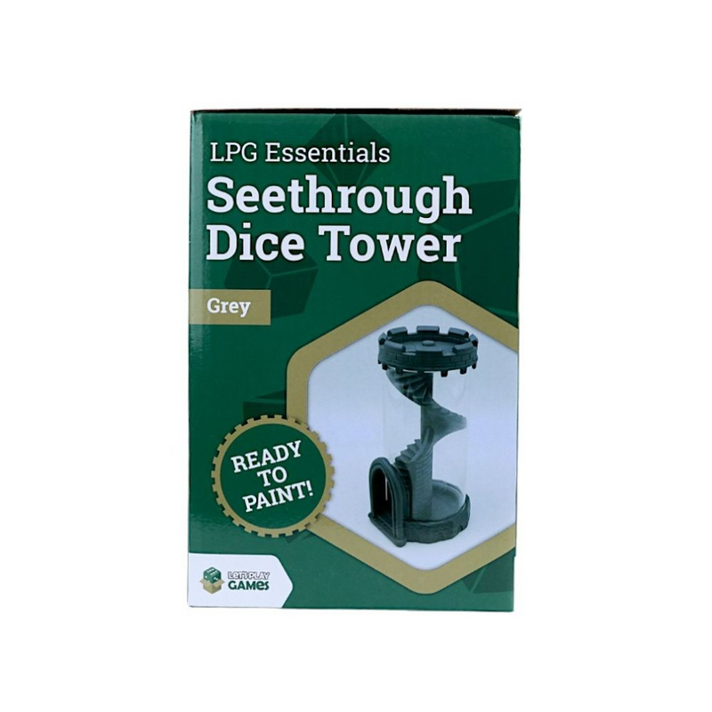 LPG SEETHROUGH DICE TOWER GREY - LPGES8200