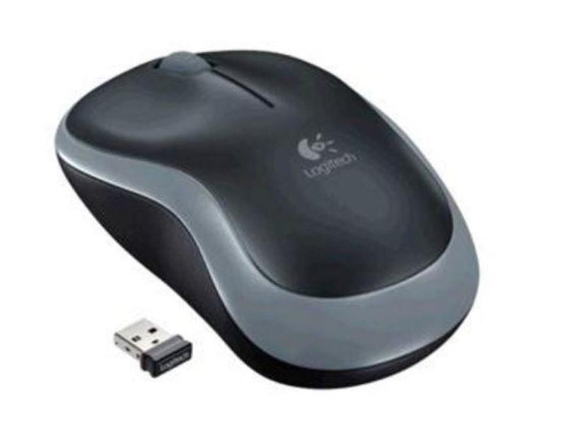 Logitech M185 - Mouse - Optical - Wireless - 2.4 GHz - USB Wireless Receiver - Grey - 1685685