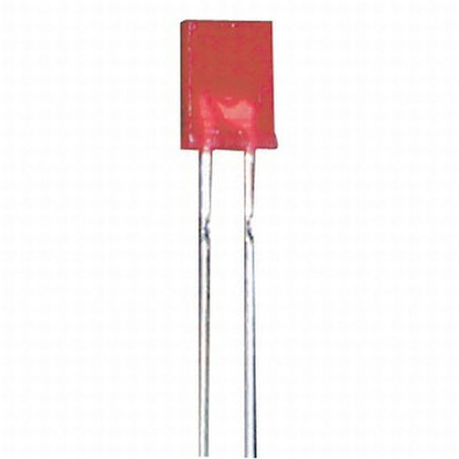 LED RECANGULAR RED THIN FLANGE - ZD0230