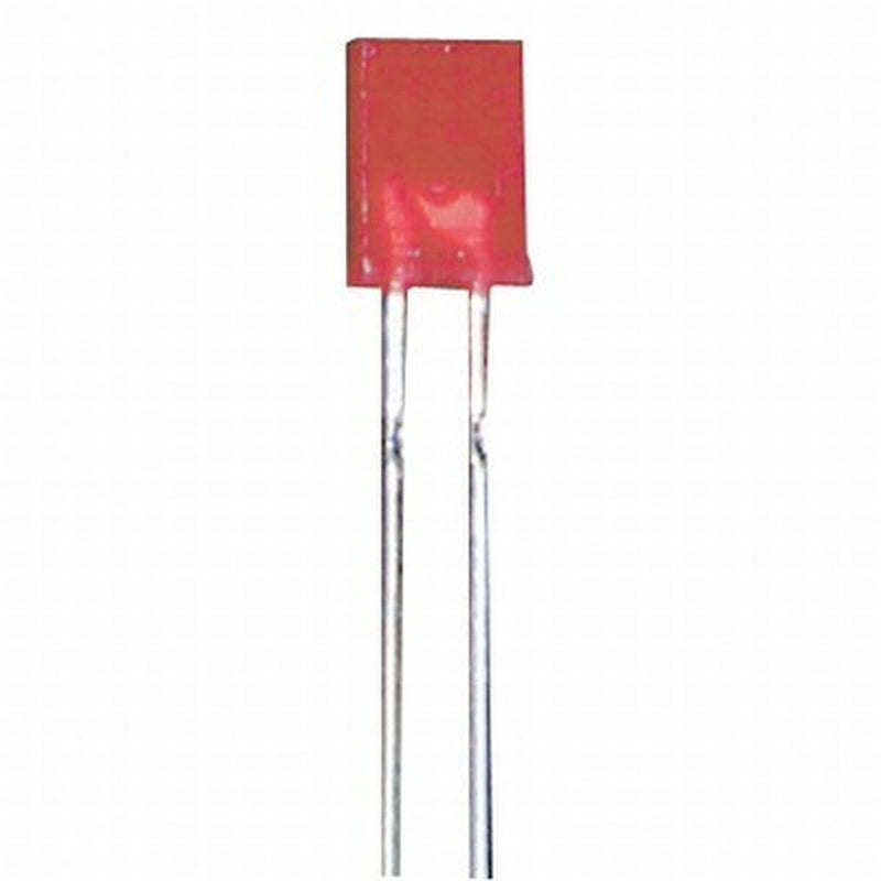 LED RECANGULAR RED THIN FLANGE - ZD0230