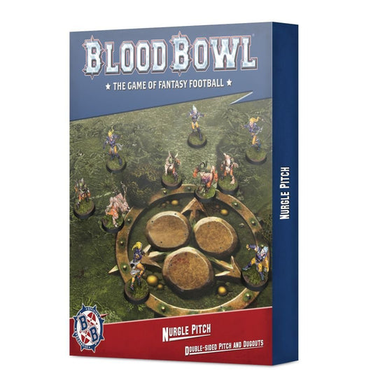 WH BLOOD BOWL NURGLE’S ROTTERS - DOUBLE-SIDED PITCH AND DUGOUTS - 200-55