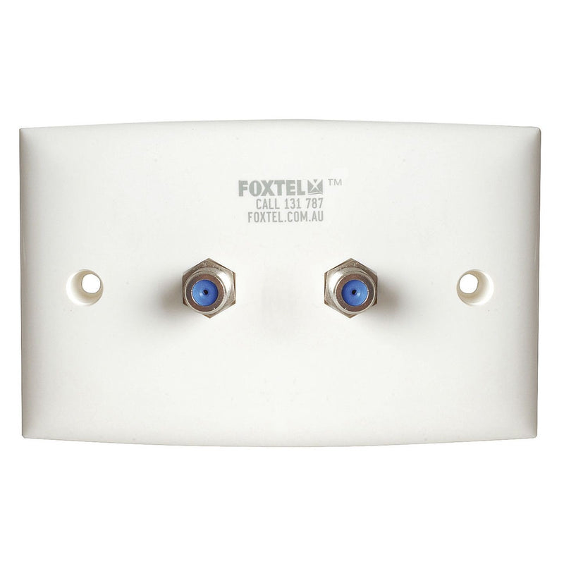 FOXTEL APPROVED WALL PLATE WITH 2 X F61 - LT3041