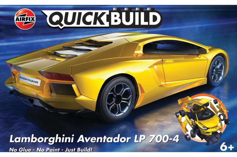 AIRFIX QUICKBUILD LAMBORGHINI AVENTADOR - YELLOW - J6026