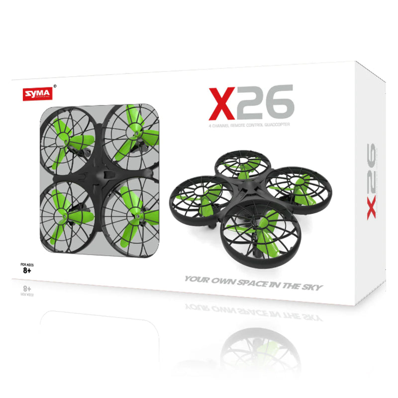 SYMA X26, GESTURE & RC CONTROLLED DRONE, OBSTACLE AVOIDANCE, FLIP & HEADLESS MODE, AUTO HOVER - SYM-X26