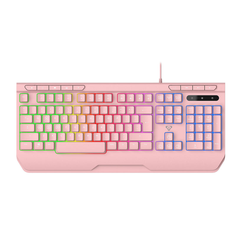 LASER GAMING RGB FULL SIZE WIRED KEYBOARD PINK - KB-MBK701-PK