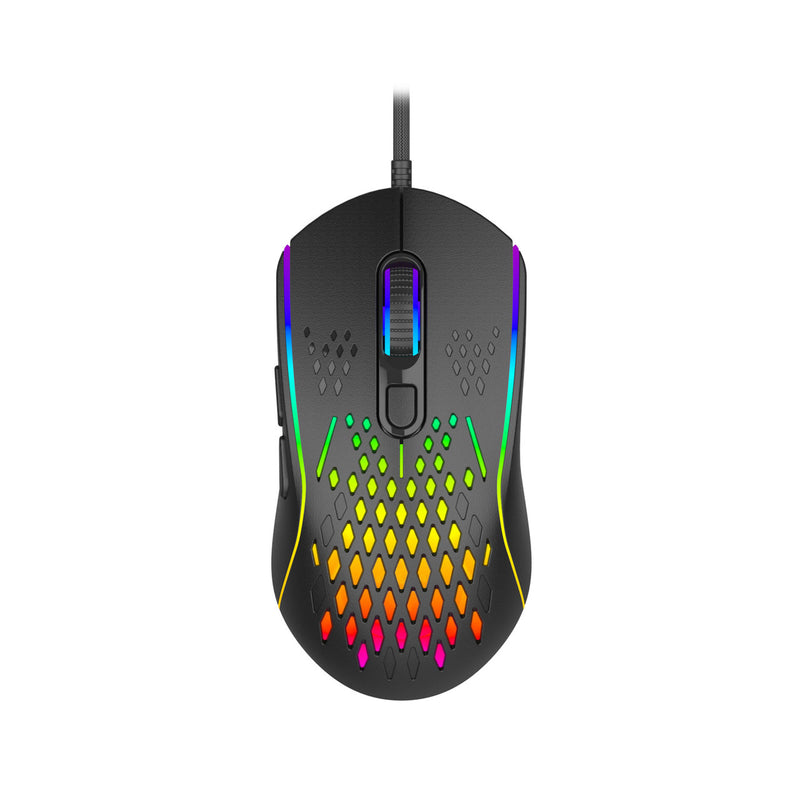 LASER GAMING WIRED RGB M1210 12800 DPI MOUSE BLACK - MSE-M1210-BK