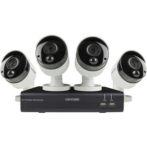 DVR/CAM KIT 1080P 8CH+4XPIR CAM V2 CNCRD - QV5052