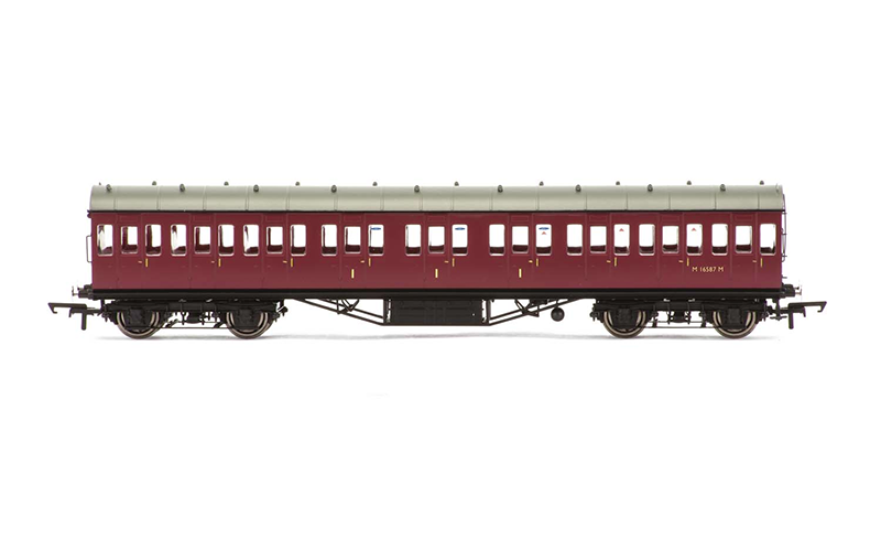 Hornby BR, 57' Stanier Non-Corridor Composite, M16587M - Era 5 OO Gauge - R6489A