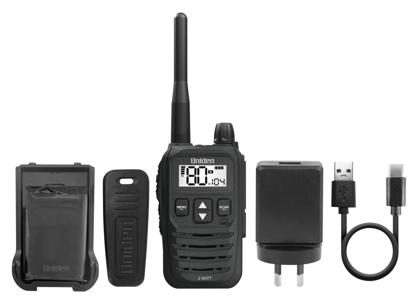 UNIDEN UH825 2 WATT UHF HANDHELD 2-WAY RADIO - UH825