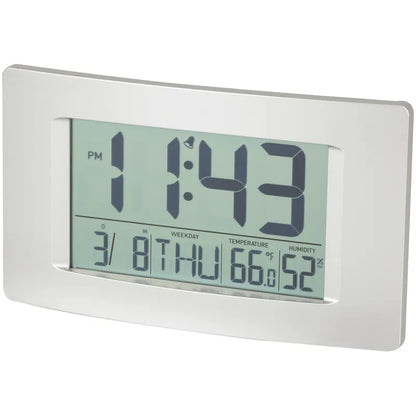 CLOCK LCD WALL W/TEMP CALENDAR - XC0225